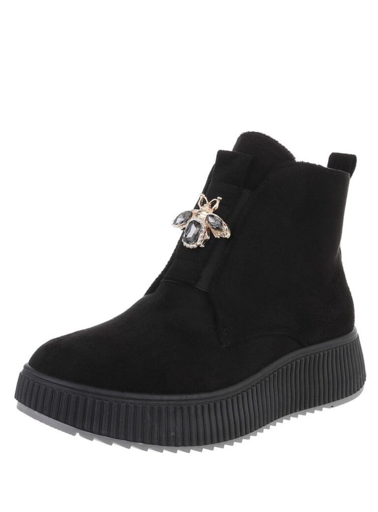 Boots zwart met broche