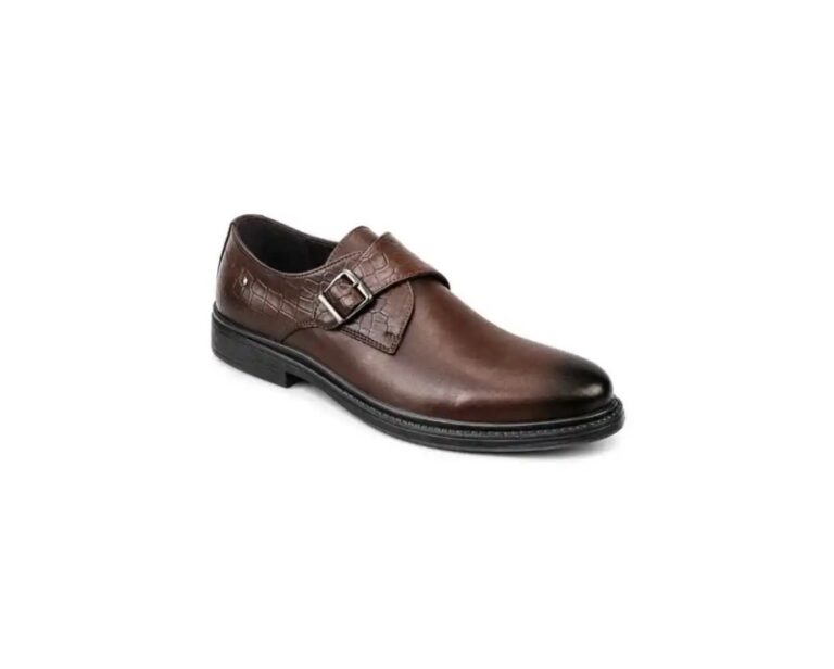 Heren monk loafer in bruin